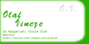 olaf vincze business card